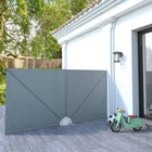 Foldable patio screen 300x150 cm grey
