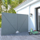 Folding patio screen 300x200 cm grey