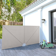 Terrasscherm inklapbaar 300x150 cm crème muurbevestiging