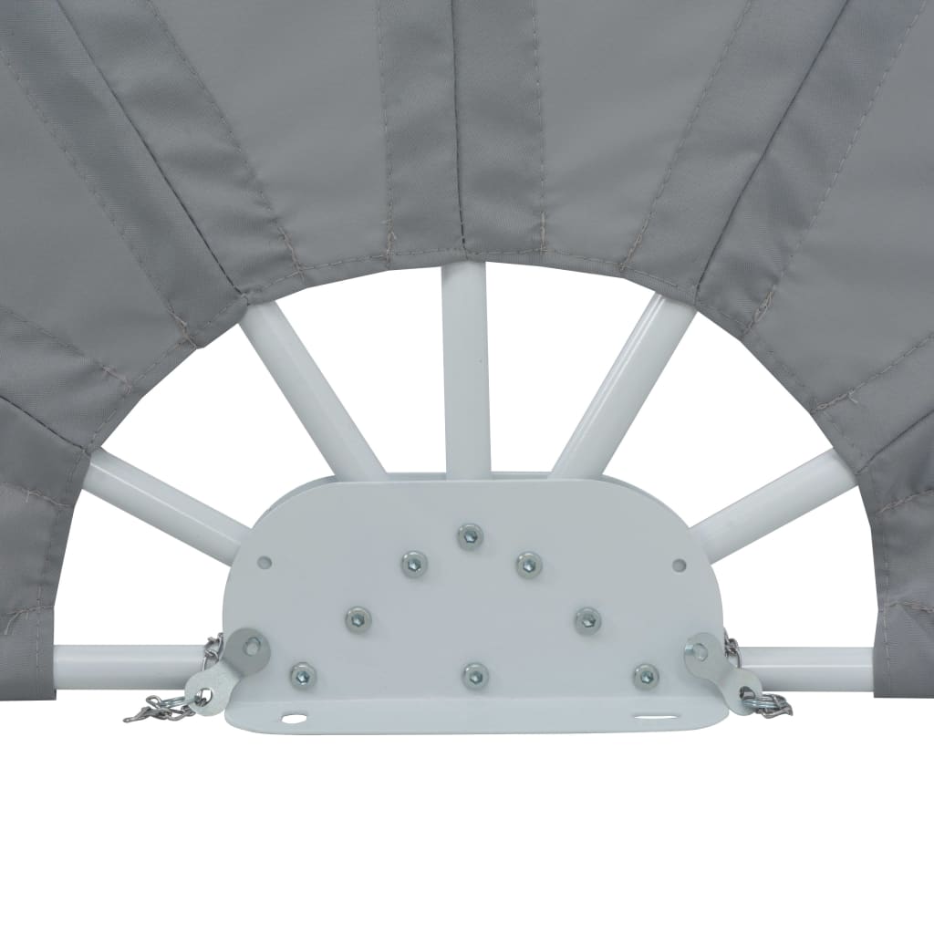 Terrasscherm inklapbaar 160 cm grijs