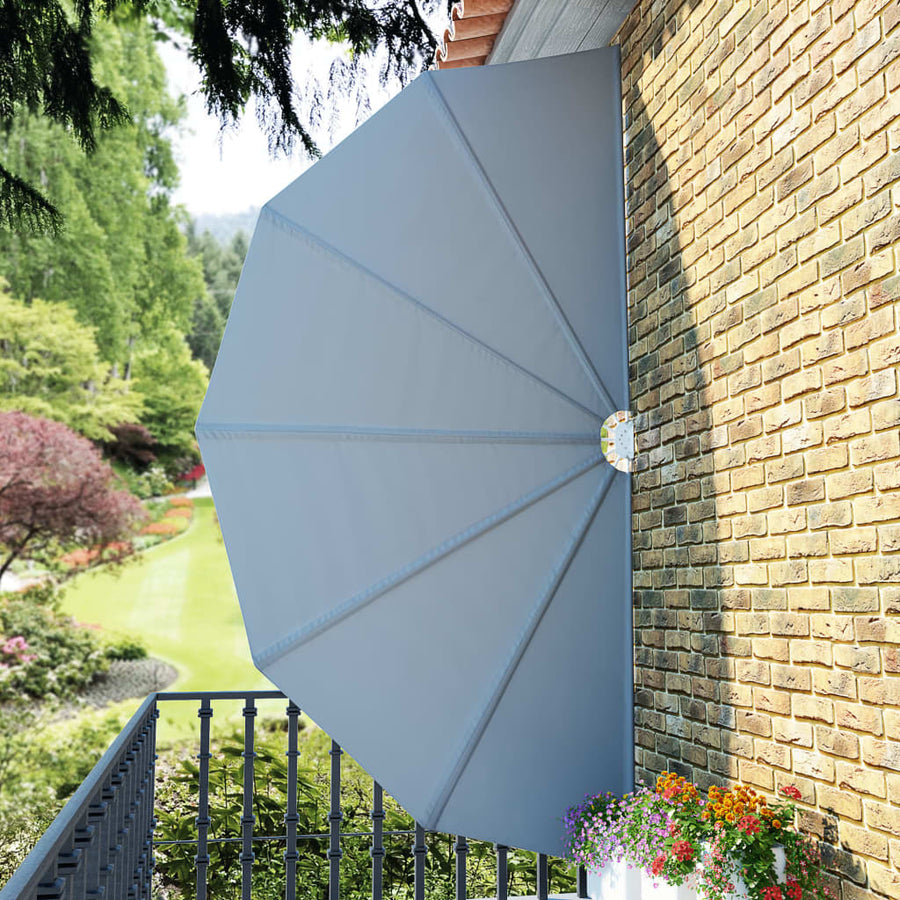 Terrasscherm inklapbaar 200 cm grijs