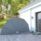 Terrasscherm inklapbaar 200 cm grijs