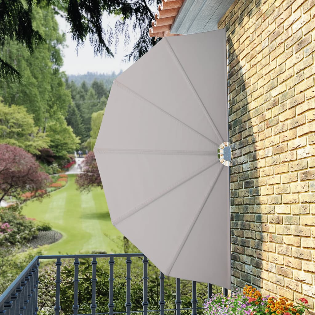 Terrasscherm inklapbaar 160 cm crème