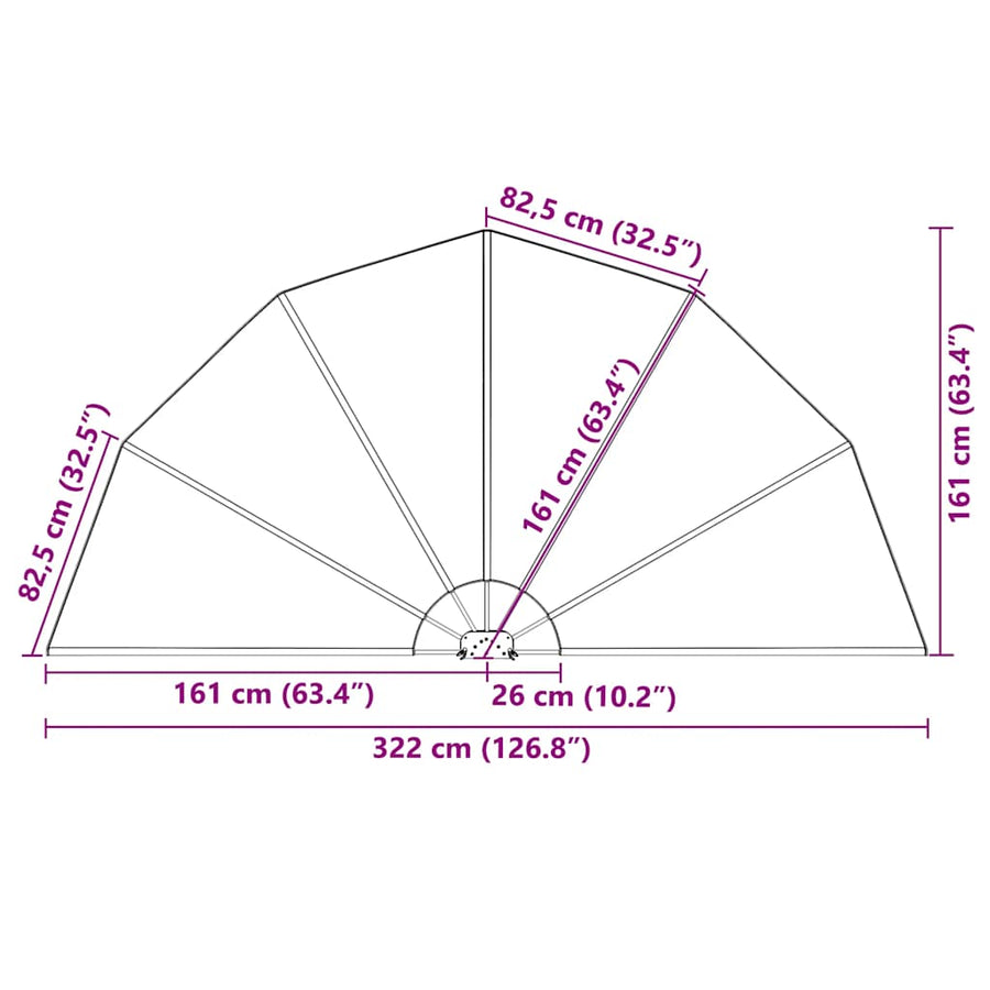 Terrasscherm Inklapbaar 160 cm