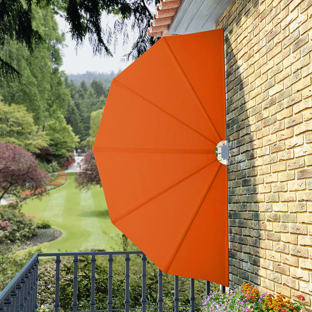Terrasscherm inklapbaar 160 cm terracottakleurig