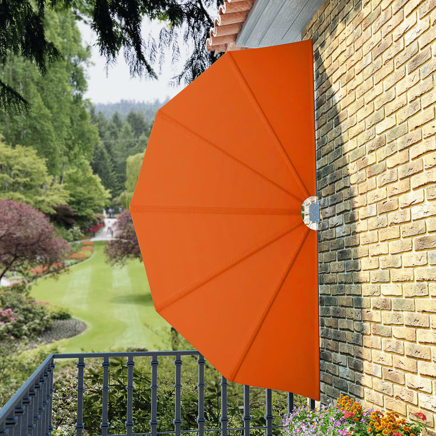 Terrasscherm inklapbaar 160 cm terracottakleurig