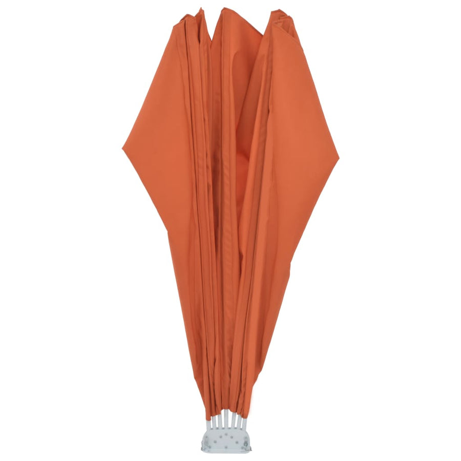 Terrasscherm inklapbaar 160 cm terracottakleurig