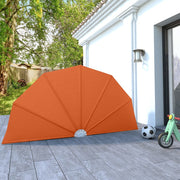 Terrasscherm inklapbaar 160 cm terracotta