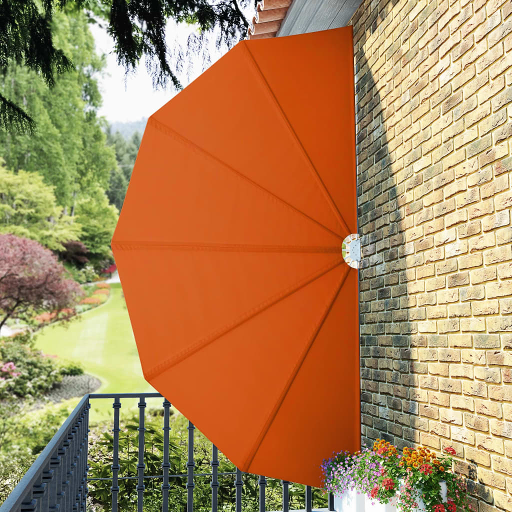 Terrasscherm inklapbaar 200 cm terracottakleurig