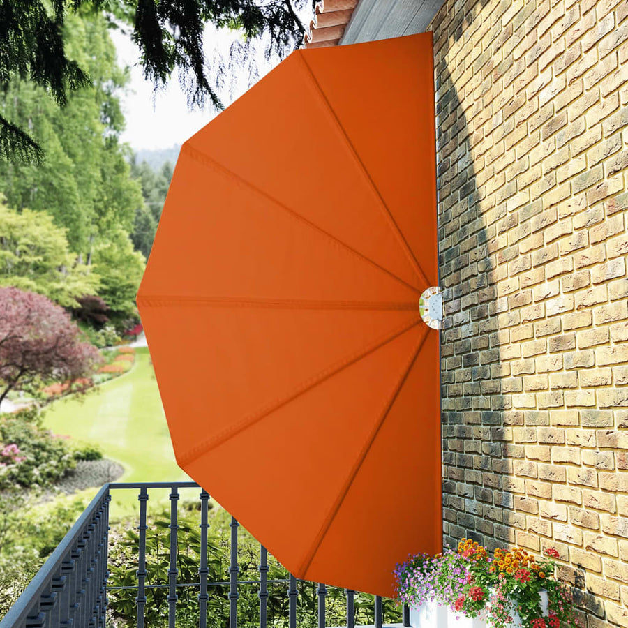 Terrasscherm inklapbaar 200 cm terracottakleurig