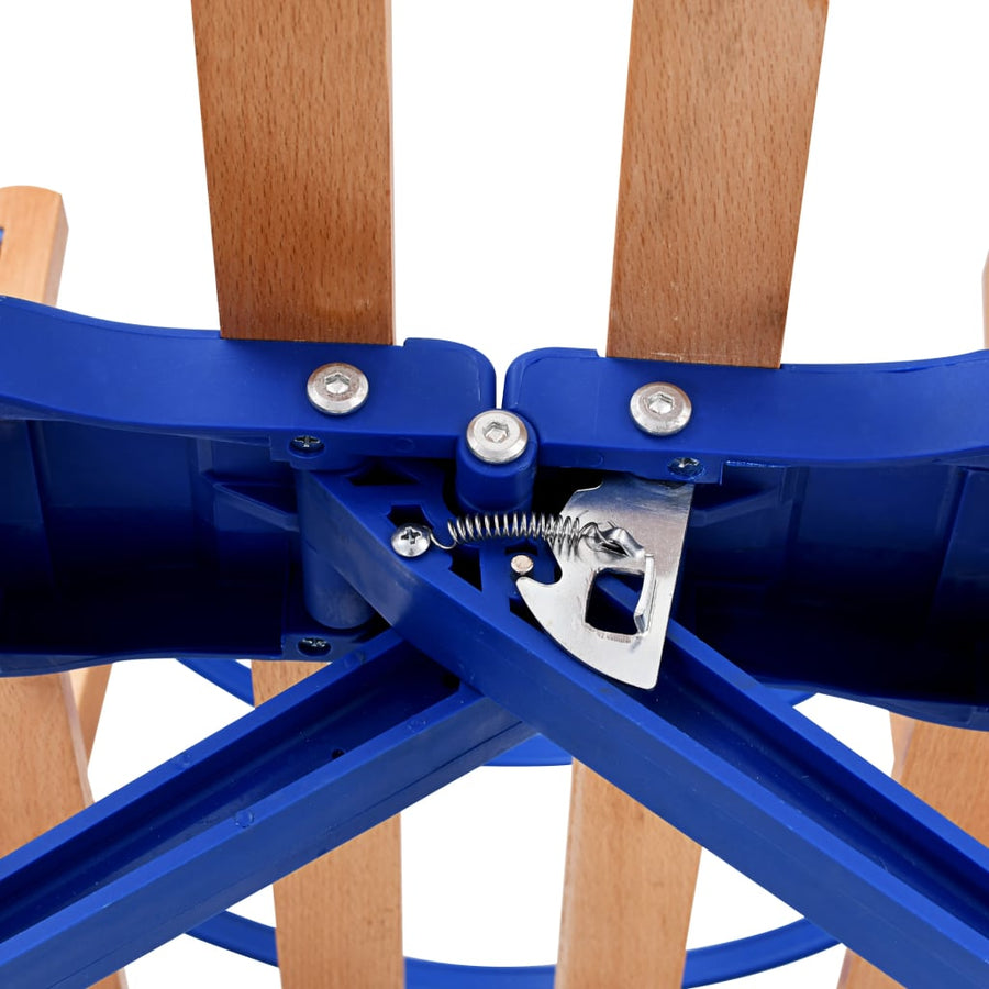 Sneeuwslee Inklapbaar 119 Cm Hout Blauw met rugleuning