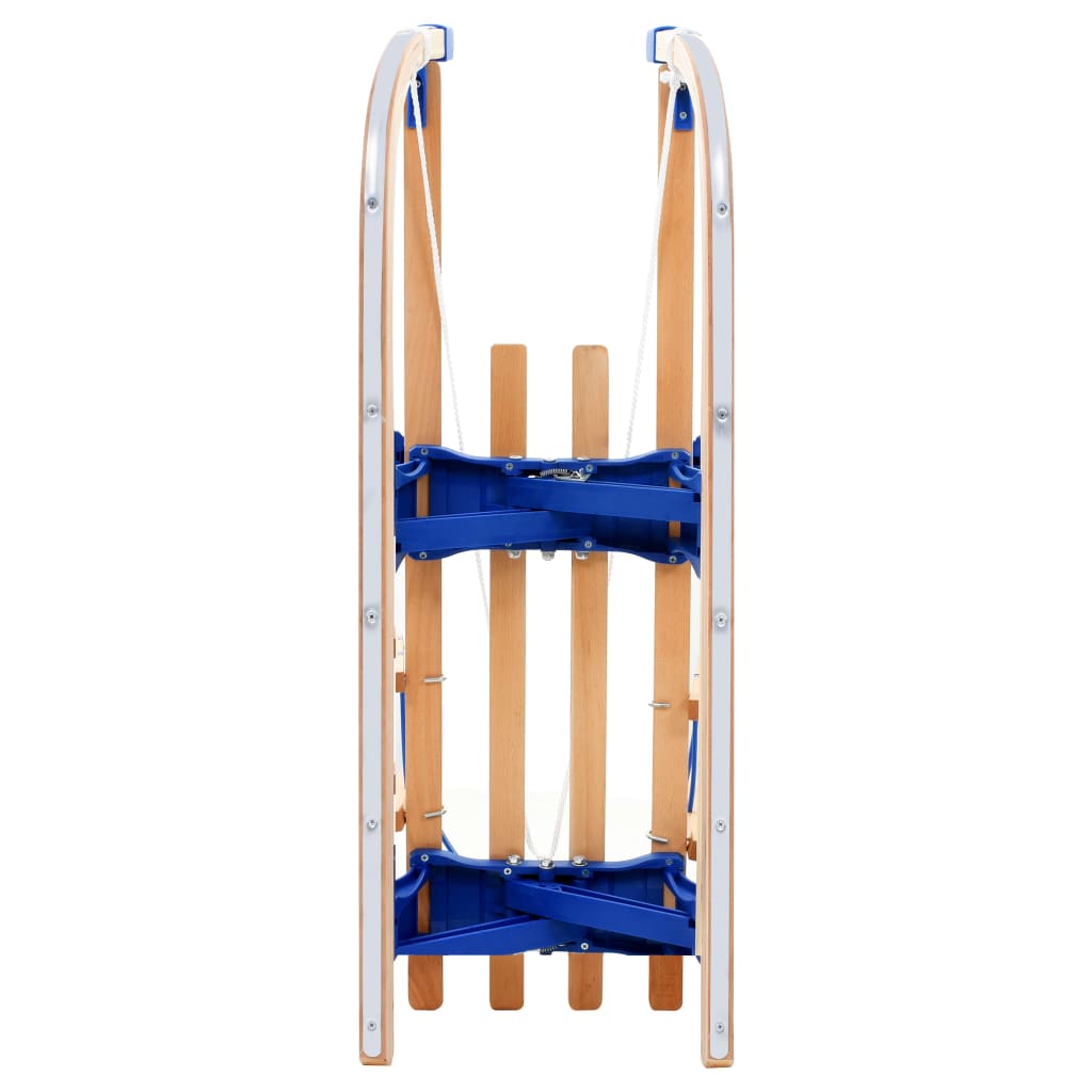 Sneeuwslee Inklapbaar 119 Cm Hout Blauw met rugleuning