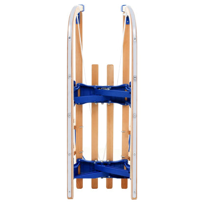 Sneeuwslee Inklapbaar 119 Cm Hout Blauw met rugleuning