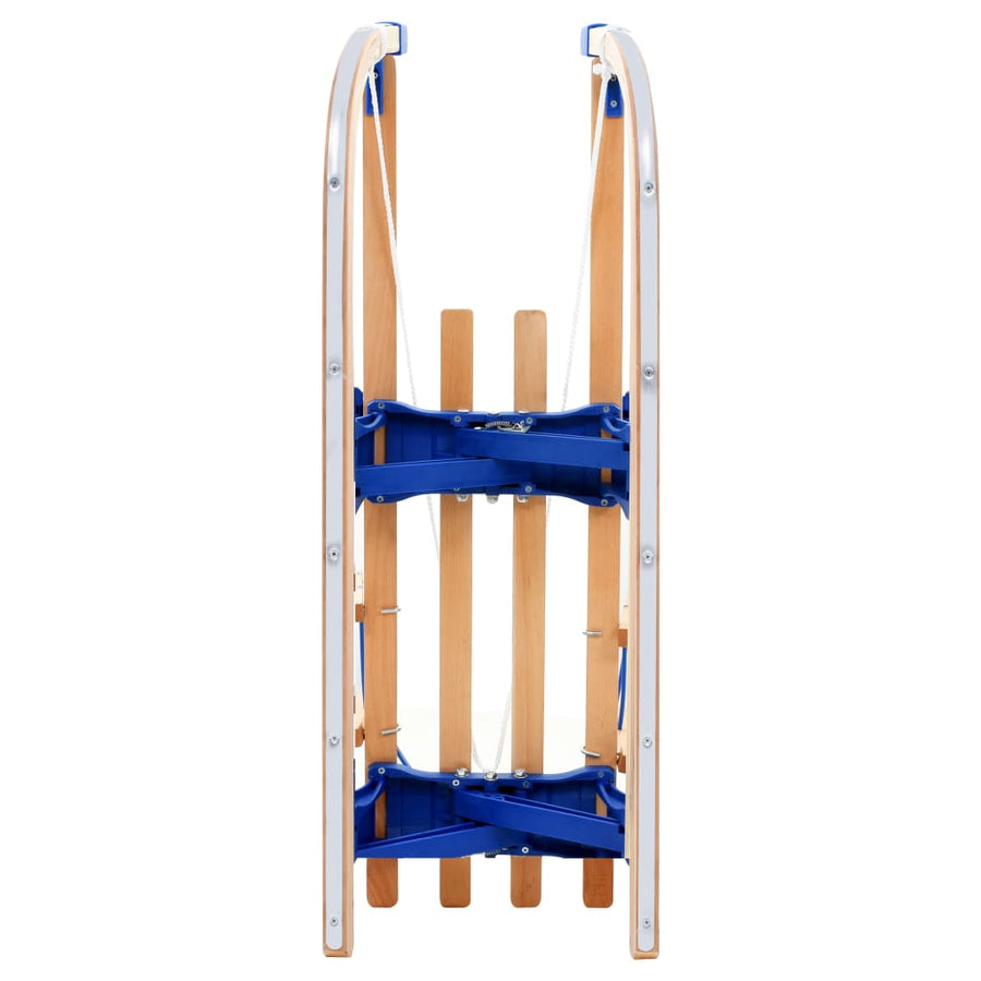 Sneeuwslee Inklapbaar 119 Cm Hout Blauw met rugleuning