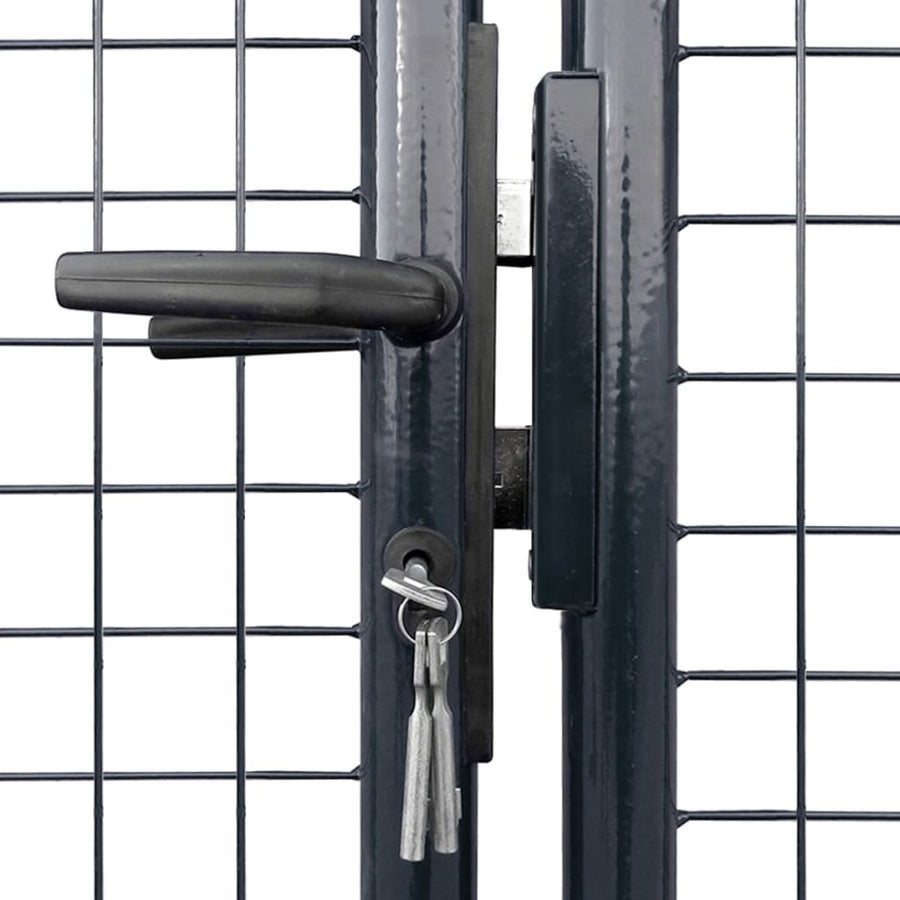 Gaaspoort 289x200 cm gegalvaniseerd staal grijs 200 cm