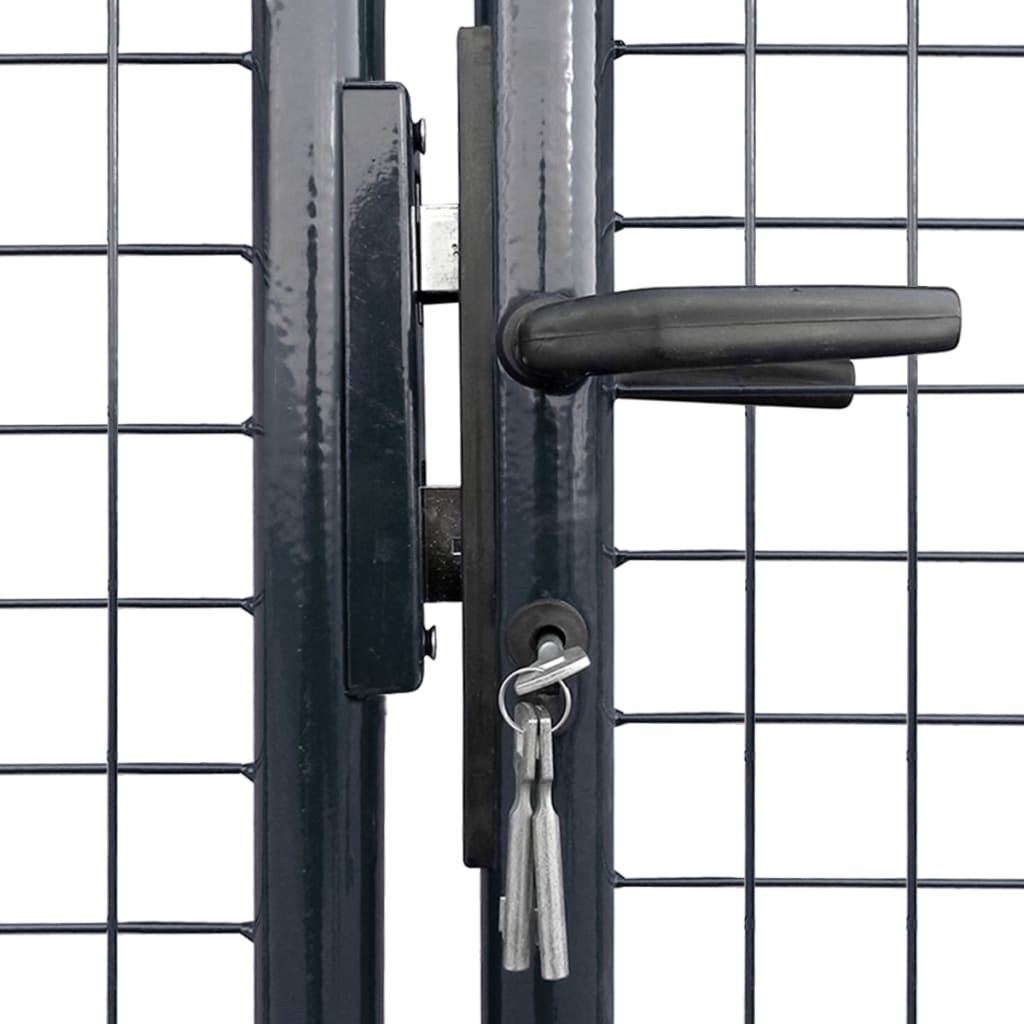 Gaaspoort 400X150 Cm Gegalvaniseerd Staal Grijs 400 x 150 cm