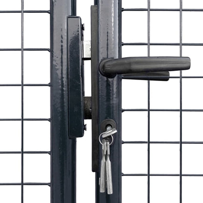 Gaaspoort 400X150 Cm Gegalvaniseerd Staal Grijs 400 x 150 cm