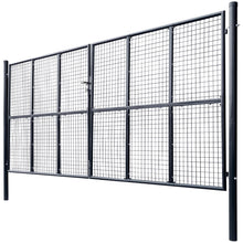 Gaaspoort 400X175 Cm Gegalvaniseerd Staal Grijs 400 x 175 cm