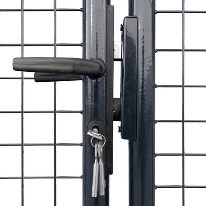 Gaaspoort 400X175 Cm Gegalvaniseerd Staal Grijs 400 x 175 cm