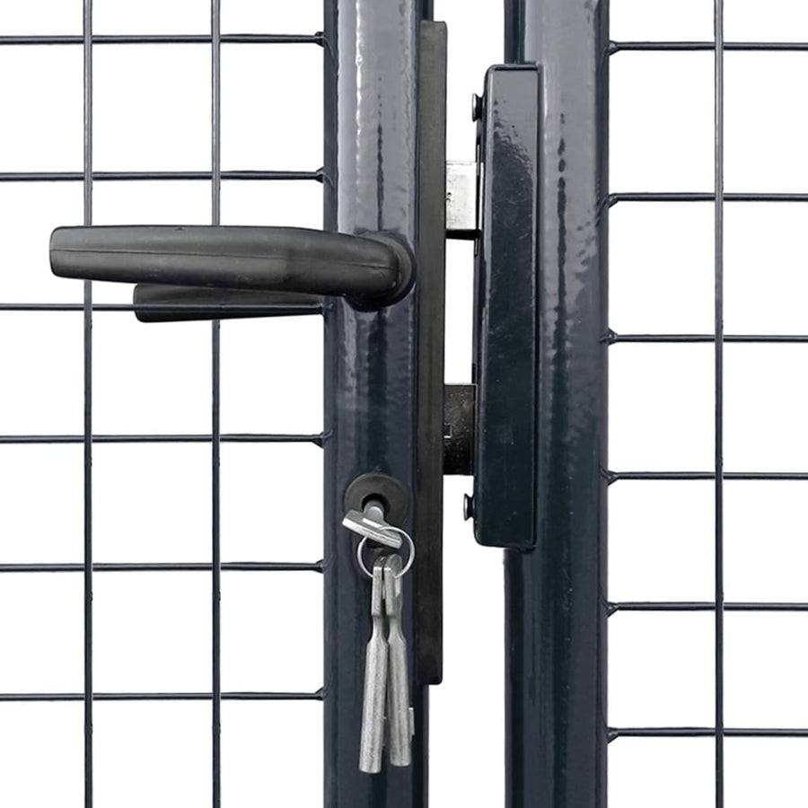 Gaaspoort 400X175 Cm Gegalvaniseerd Staal Grijs 400 x 175 cm