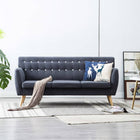 Three-seater sofa 172x70x82 cm fabric dark grey