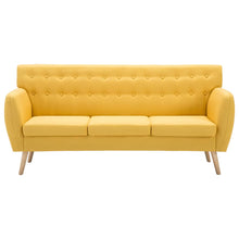 Driezitsbank 172X70X82 Cm Stof Geel