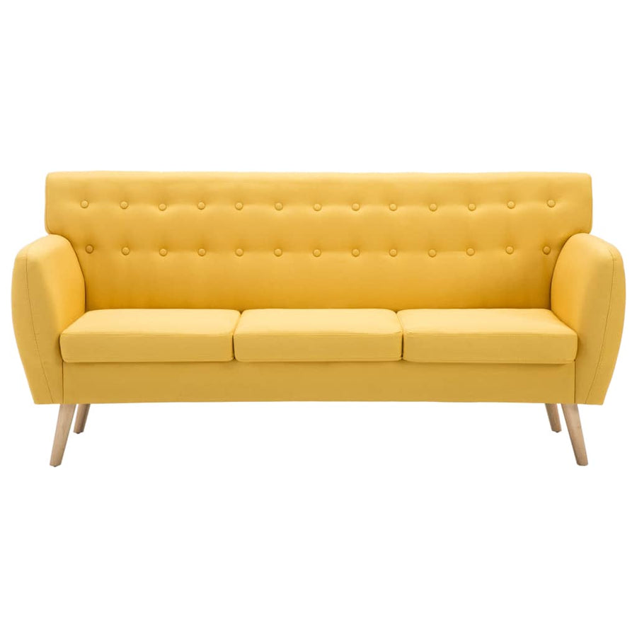 Driezitsbank 172X70X82 Cm Stof Geel