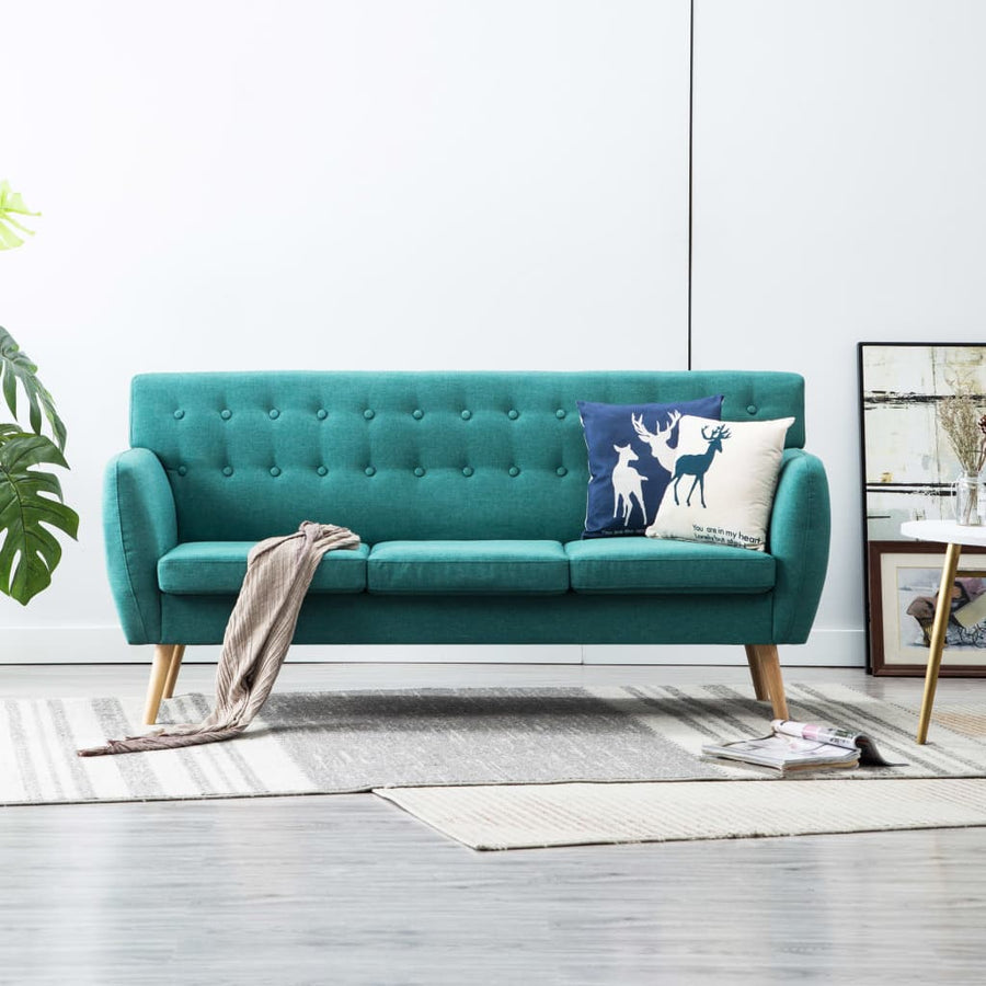 Driezitsbank 172X70X82 Cm Stof Groen