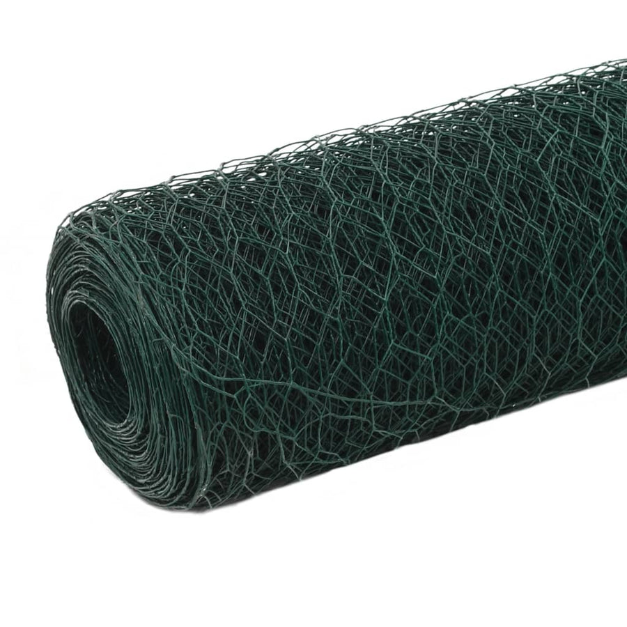 Kippengaas 25X1,5 M Staal Met Pvc Coating Groen