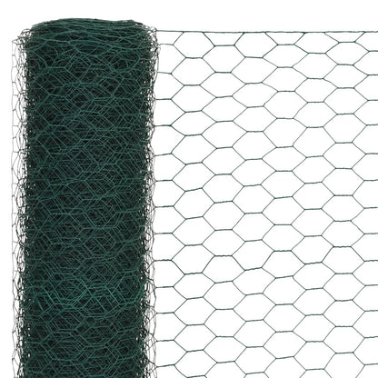 Kippengaas 25X1,5 M Staal Met Pvc Coating Groen