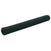 Kippengaas 25x1,2 m groen staal PVC coating