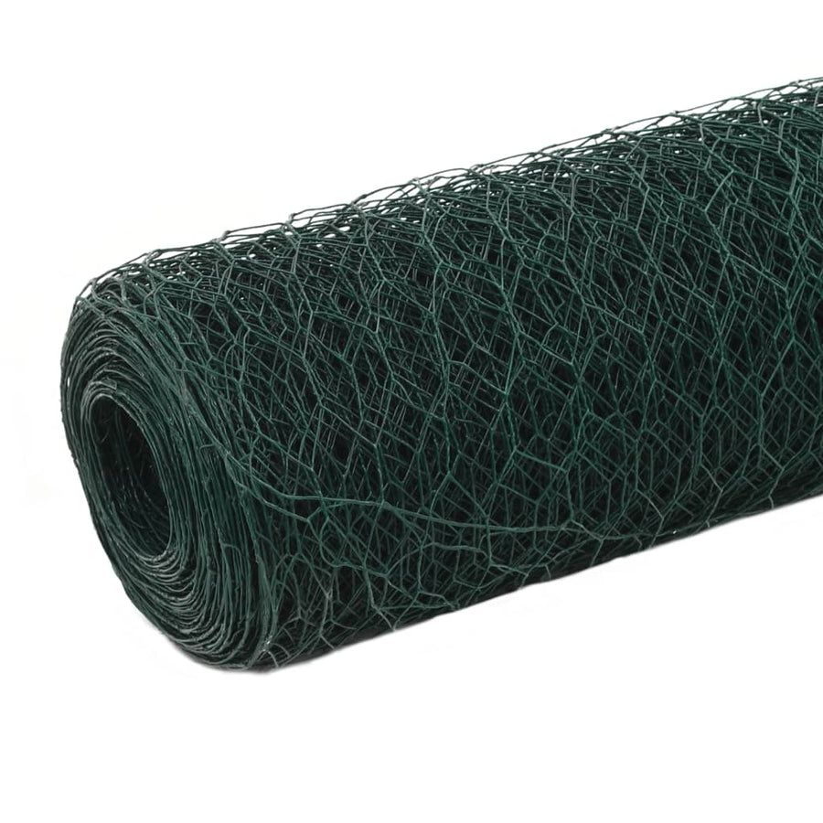 Kippengaas 25X1,2 M Staal Met Pvc Coating Groen