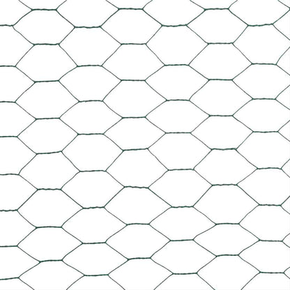 Kippengaas 25x1,5 m staal met PVC coating groen