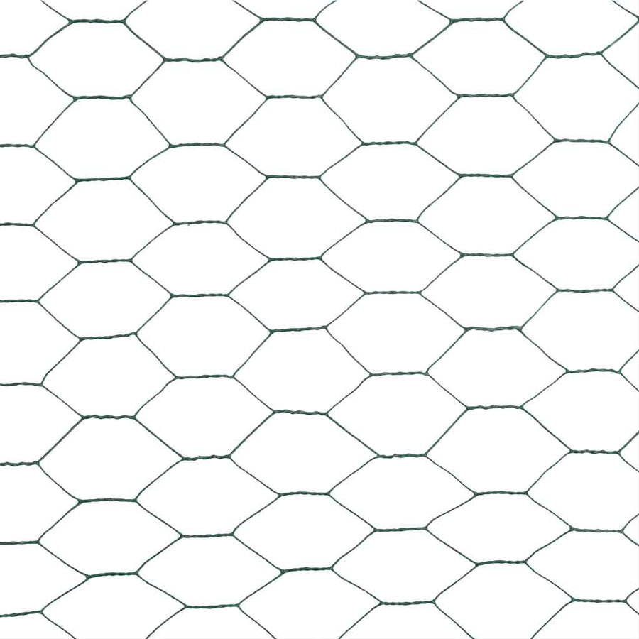 Kippengaas 25x1,5 m staal met PVC coating groen