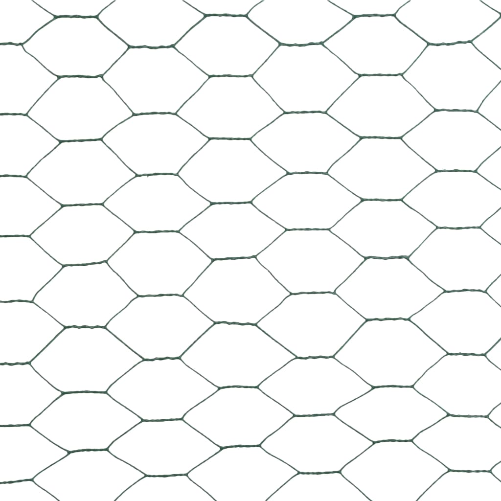 Kippengaas 25X1,5 M Staal Met Pvc Coating Groen