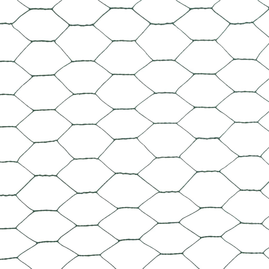 Kippengaas 25X1,5 M Staal Met Pvc Coating Groen