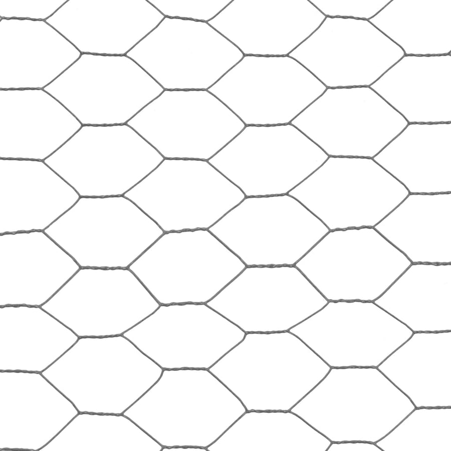 Kippengaas 25x0,75 m staal met PVC coating grijs 0.75 m