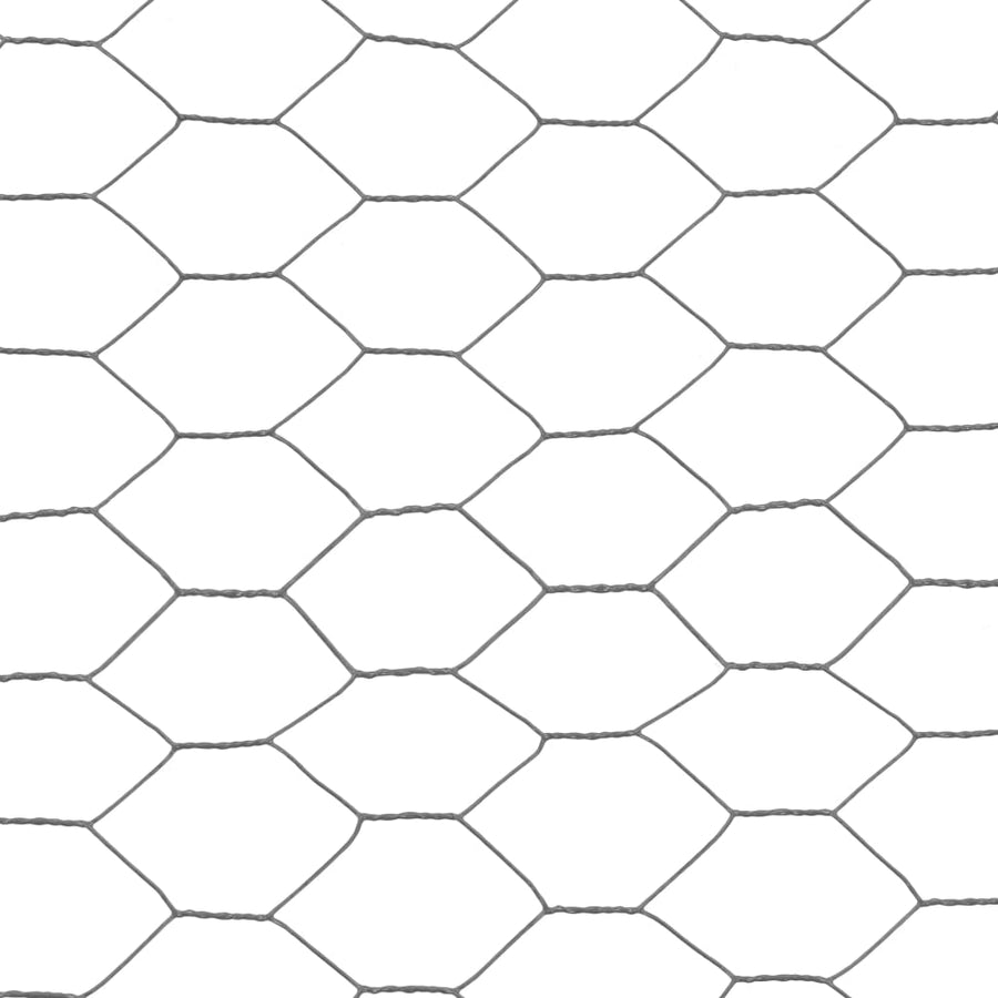 Kippengaas 25X Staal Met Pvc Coating 1 m Grijs