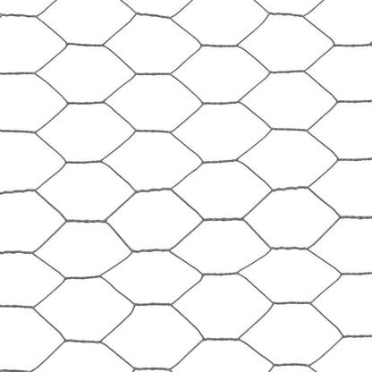 Kippengaas 25x1,2 m staal met PVC coating grijs
