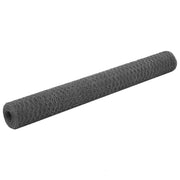 Kippengaas 25x1,2 m staal PVC coating grijs