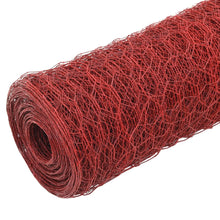 Kippengaas 25X1 M Staal Met Pvc Coating Rood