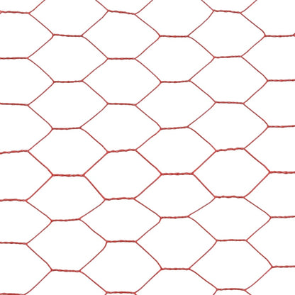 Kippengaas 25X1 M Staal Met Pvc Coating Rood