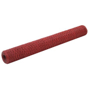 Kippengaas 25x1,2 m staal PVC coating rood