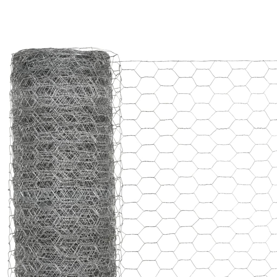 Kippengaas 25x1,2 m gegalvaniseerd staal zilverkleurig 1.2 m