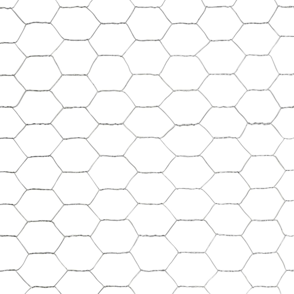 Kippengaas 25x1,2 m gegalvaniseerd staal zilverkleurig 1.2 m