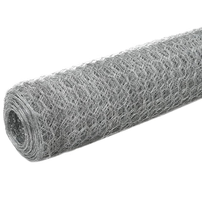 Kippengaas 25x1,5 m gegalvaniseerd staal zilverkleurig 1.5 m