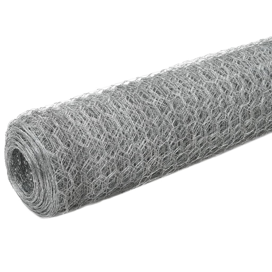 Kippengaas 25x1,5 m gegalvaniseerd staal zilverkleurig 1.5 m