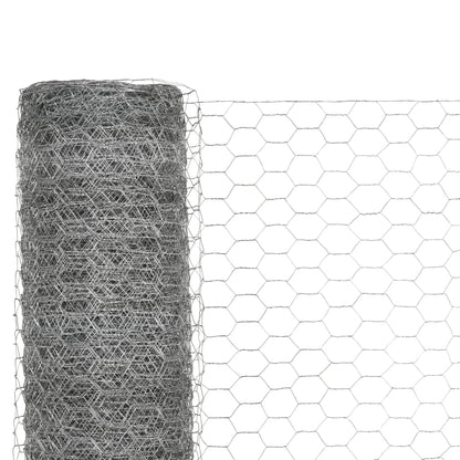 Kippengaas 25x1,5 m gegalvaniseerd staal zilverkleurig 1.5 m