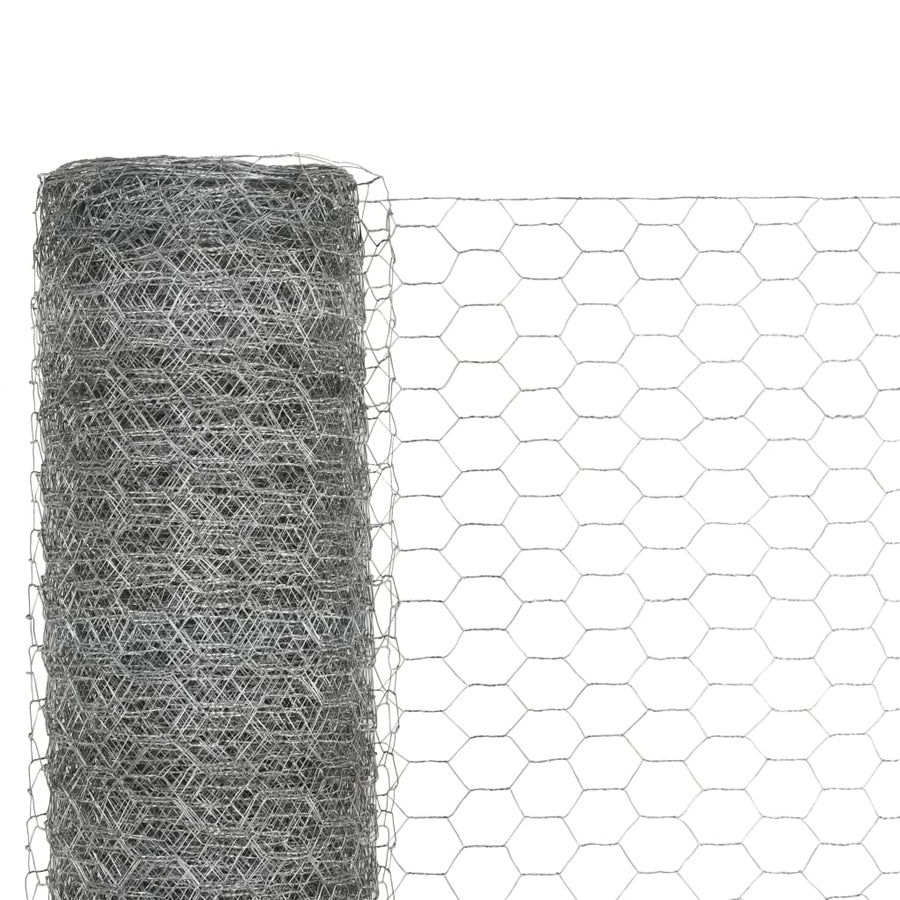 Kippengaas 25x1,5 m gegalvaniseerd staal zilverkleurig 1.5 m