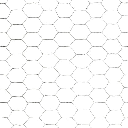 Kippengaas 25x1,5 m gegalvaniseerd staal zilverkleurig